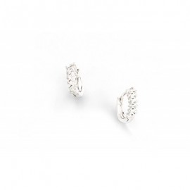 Arracadas en baño de rodio con diamonice color cristal 119041